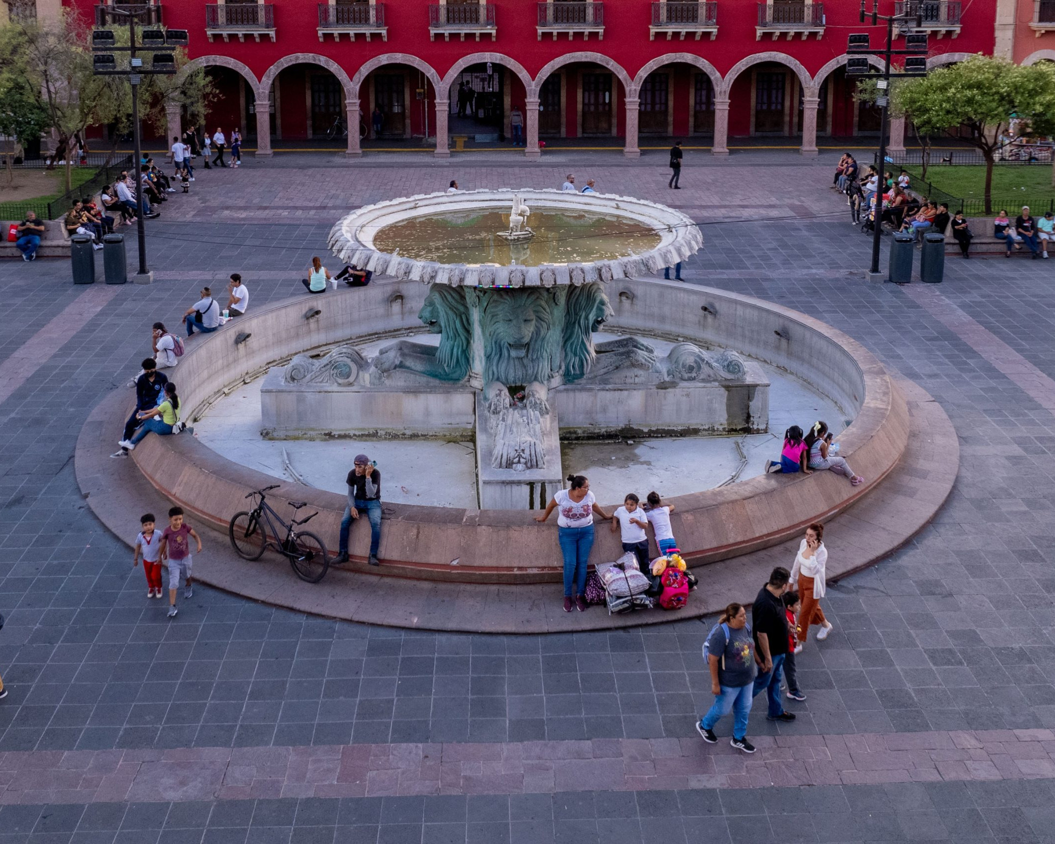 Fuente de los Leones en León Guanajuato
