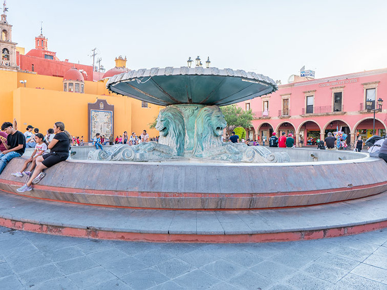 Fuente de los Leones en León Guanajuato