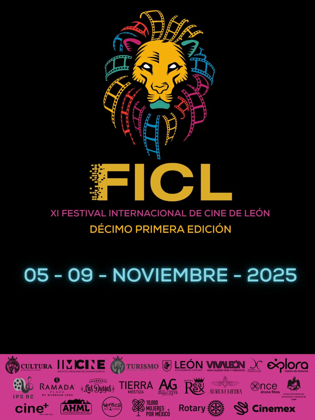 Festival de cine en León, México, con proyecciones internacionales y actividades culturales en noviembre 2025.
