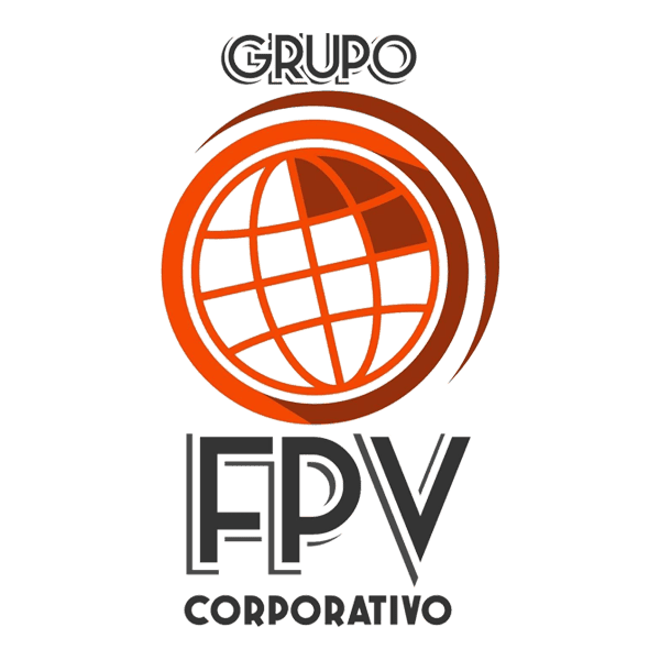 Logotipo de Grupo FPV Córdoba, empresa mexicana especializada en tecnología, comunicación y servicios digitales, con diseño d.