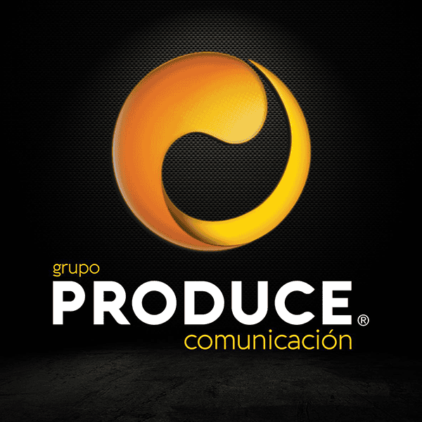 Logo de Grupo Produce Comunicación, agencia de marketing y comunicación en León, México, con diseño moderno y profesional.