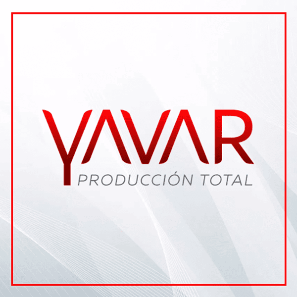 Logotipo de YAVAR Producción Total, empresa especializada en servicios de producción audiovisual en León, México, con diseño.