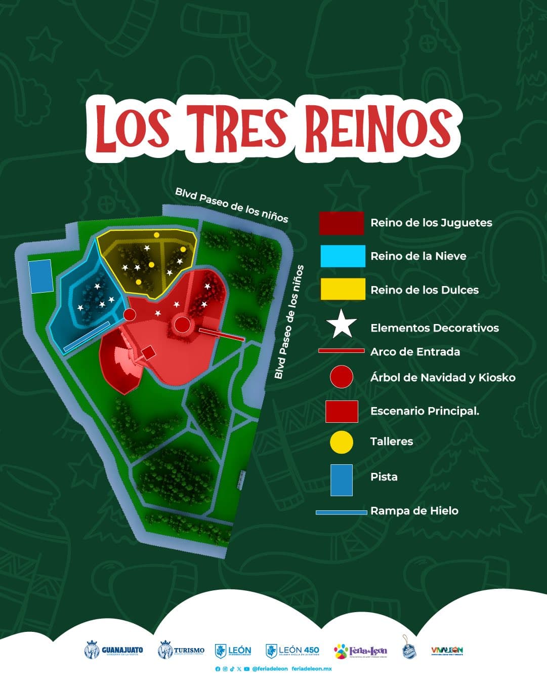 Mapa interactivo de las &aacute;reas tem&aacute;ticas y atracciones principales del parque.