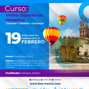 Taller de mapeo de experiencia del visitante en León, México, con diseño y empatía, para mejorar la atención turística.