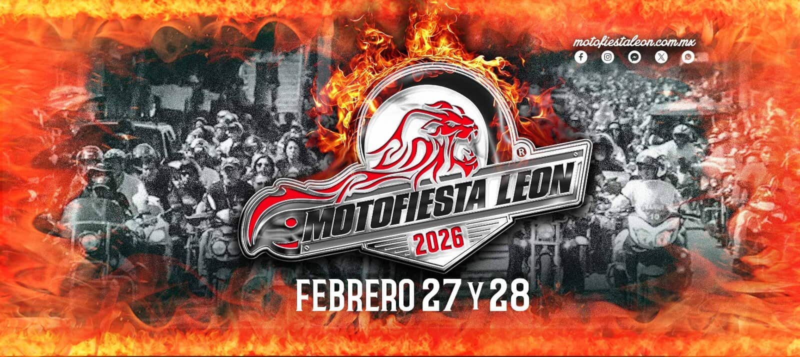Evento de motocicletas en Le&oacute;n, Guanajuato, con exhibiciones, competencias y cultura motera en MotoFiesta Le&oacute;n 2026.