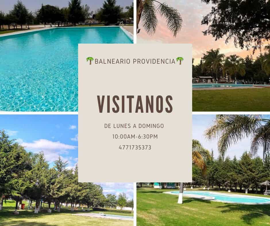 Piscina en Balneario Providencia, un lugar ideal para relajarse y disfrutar en familia en Le&oacute;n, con amplias &aacute;reas verdes y se.