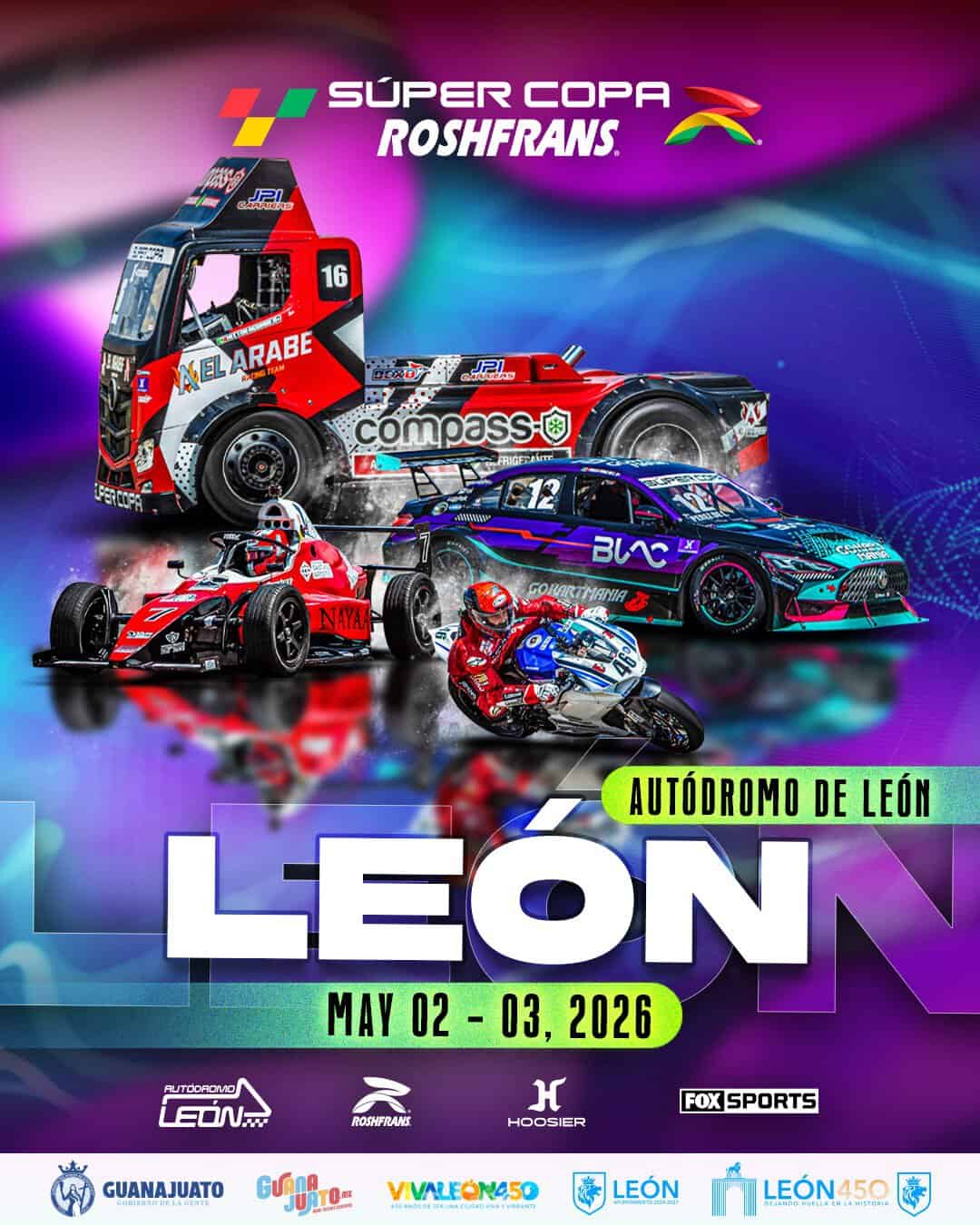 Carreras de autos y motos en el Autódromo de León, evento deportivo de alta velocidad y adrenalina.