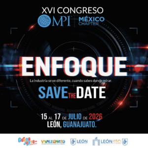 Cartel del XVI Congreso MPI en León, Guanajuato, con enfoque en innovación y liderazgo en la industria.