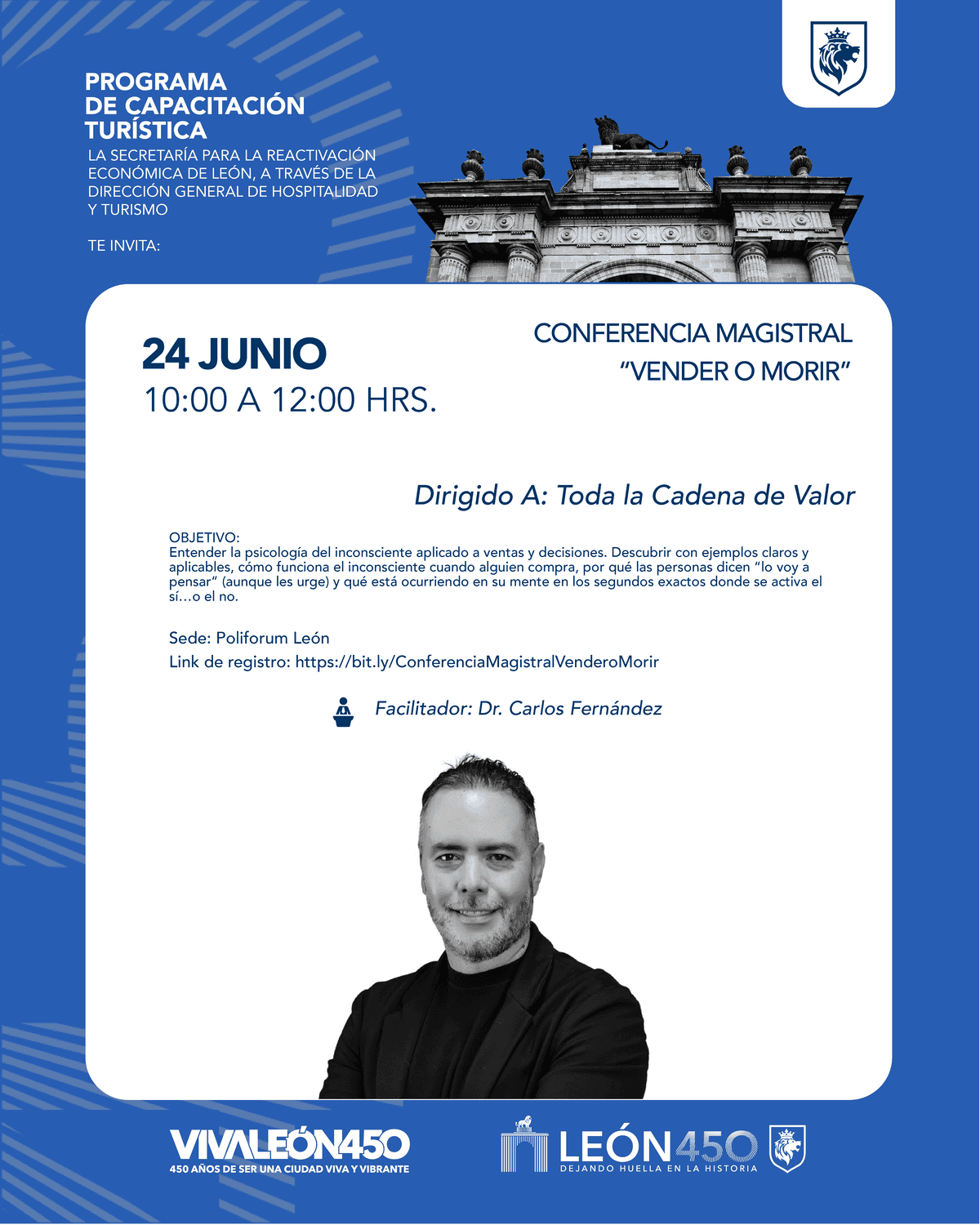 Vendedor o Morir - Conferencia magistral en León, dirigida a toda la cadena de valor, el 24 de junio de 10:00 a 12:00 hrs.