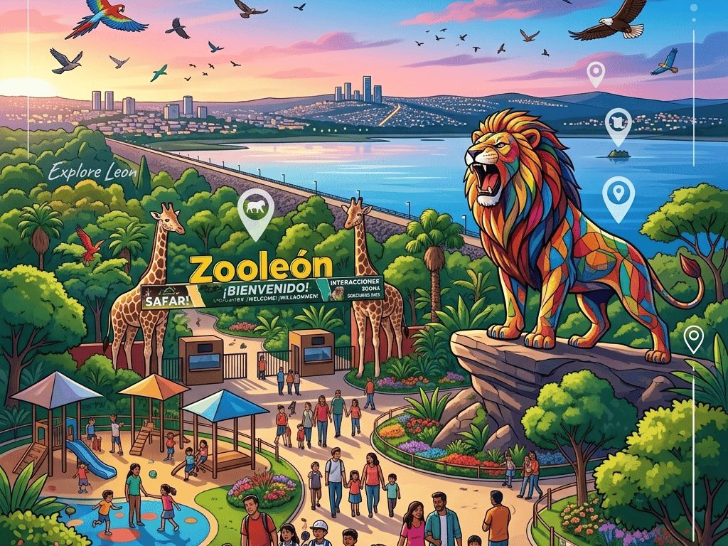 Zoológico de León, un espacio para disfrutar de animales y naturaleza en un ambiente familiar y educativo en la ciudad de Leó.