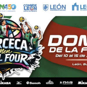 Domo de la Feria Norceca Men Final Four 2026 en León, Guanajuato, del 10 al 15 de junio de 2026, evento deportivo internacion.
