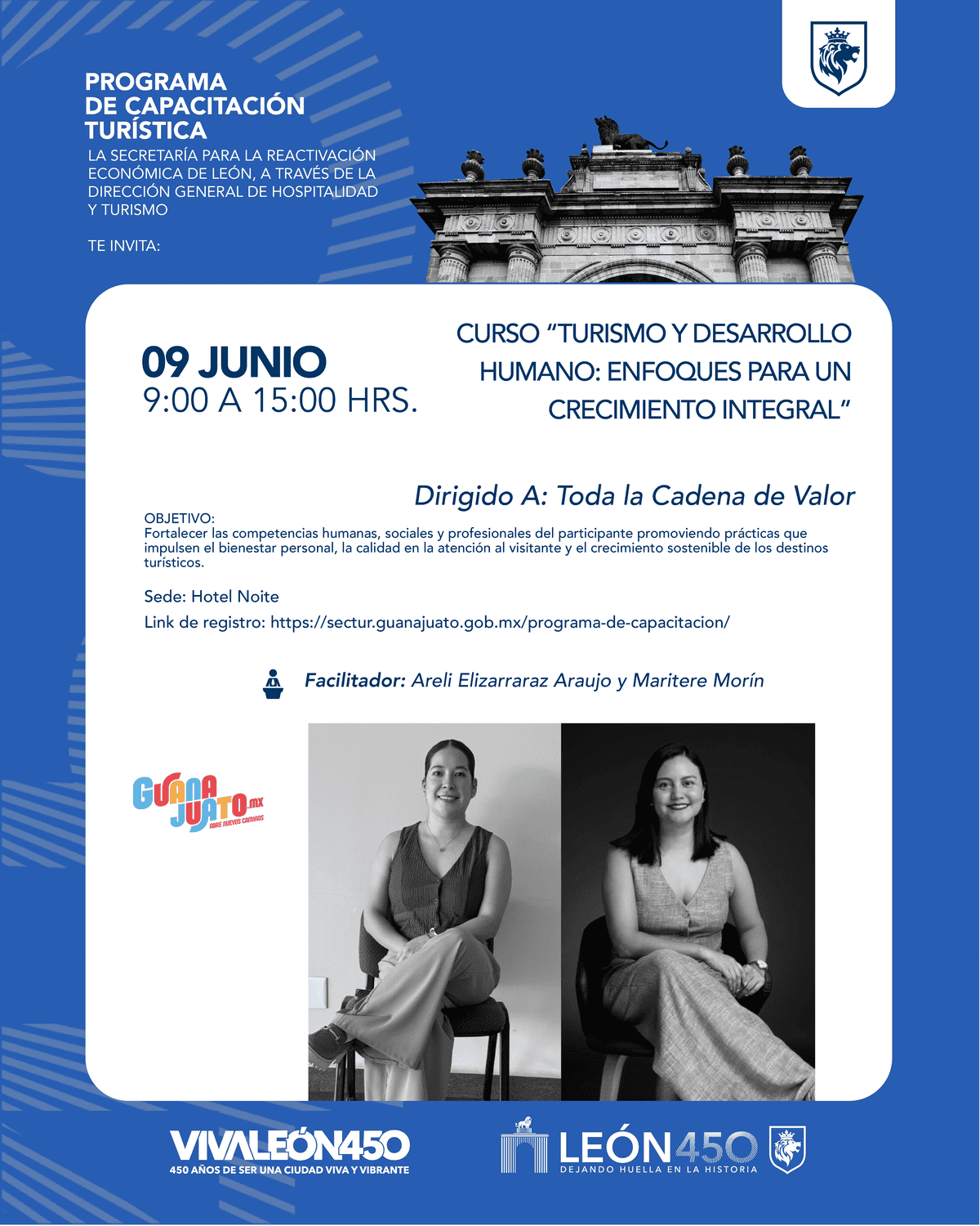 Capacitación turística en León, México para desarrollo humano integral.