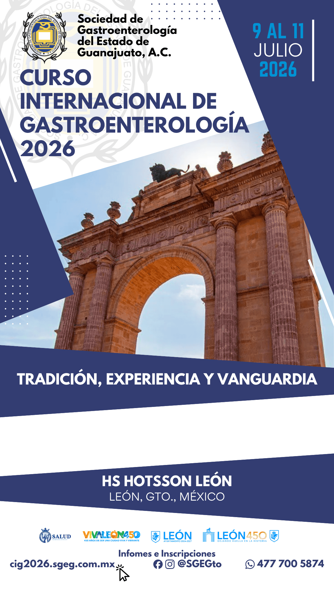 Arco histórico en León, Guanajuato, México, símbolo de tradición y cultura local.