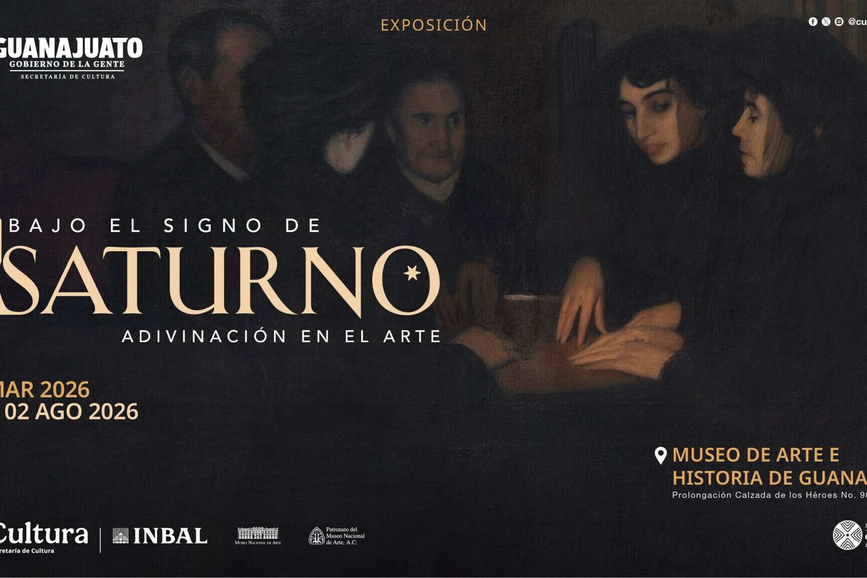 Obra de arte en la exposición Bajo el signo de Saturno en el Museo de Arte e Historia de Guanajuato.