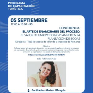 Conferencia sobre el valor de un wedding planner en la planeación de bodas en León, Guanajuato, México.