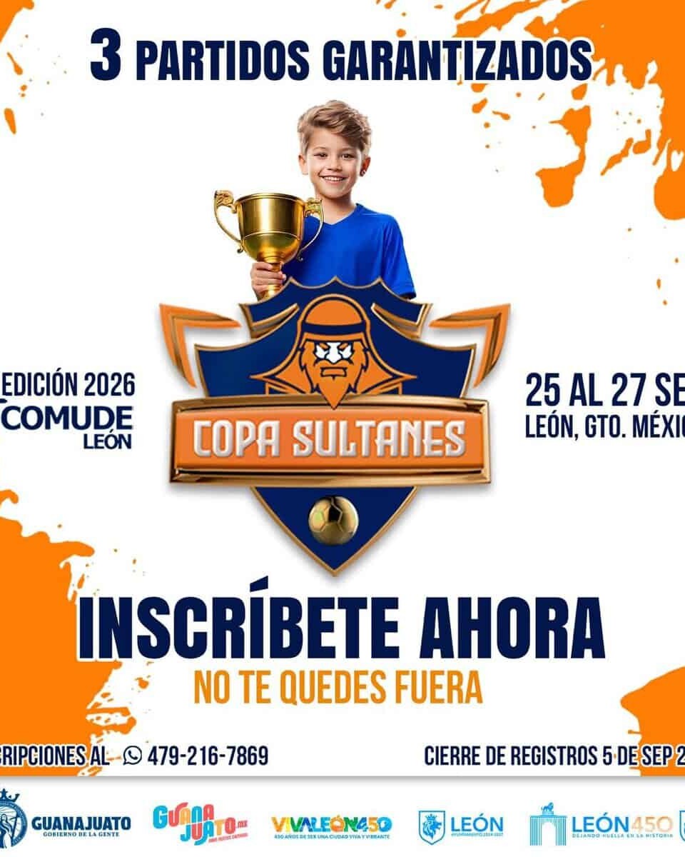 Joven con trofeo en evento deportivo Copa Sultanes en León, Guanajuato, México, 2026.