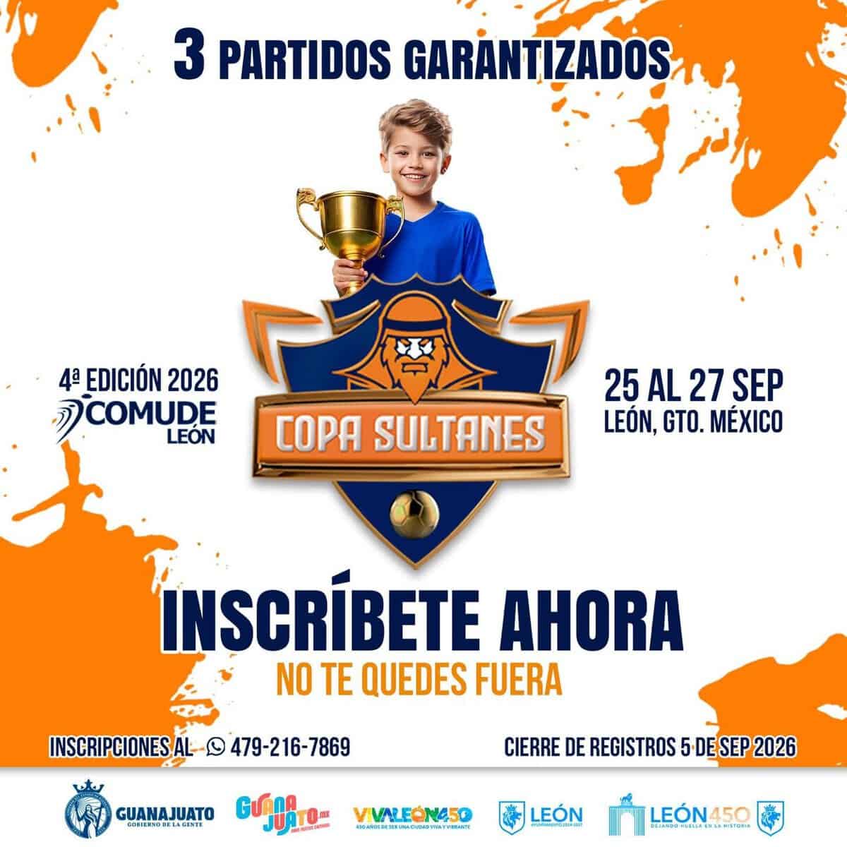 Joven con trofeo en evento deportivo Copa Sultanes en León, Guanajuato, México, 2026.