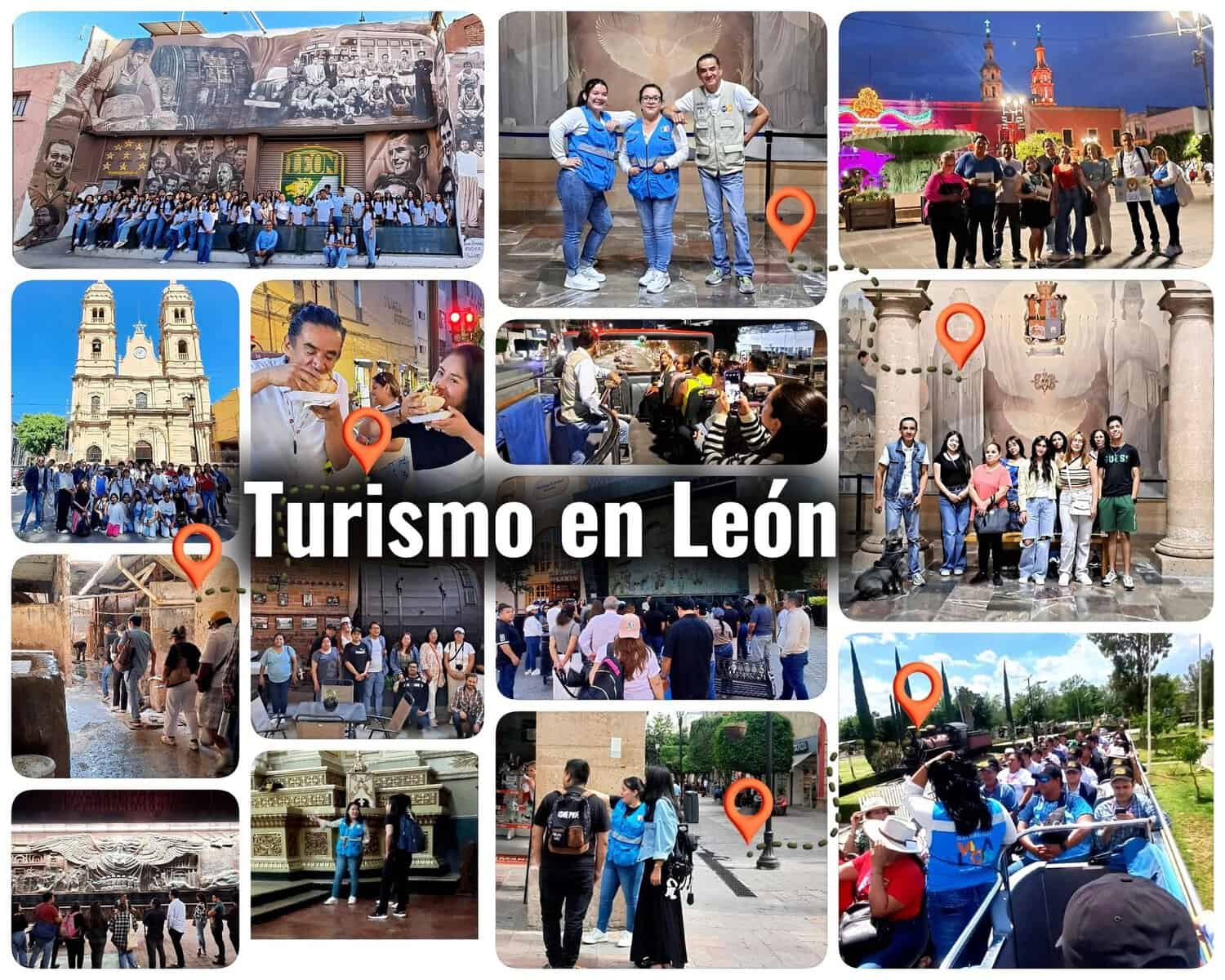 Visitantes disfrutando de León, Guanajuato, en tours turísticos y actividades culturales en septiembre.