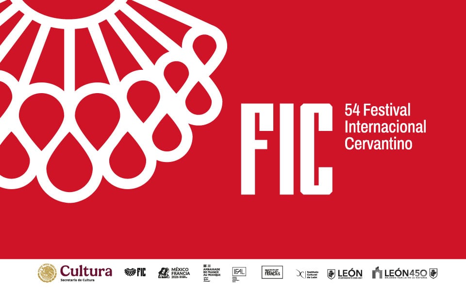 Logotipo del FIC León, festival cultural con arte y música en León, Guanajuato, México.
