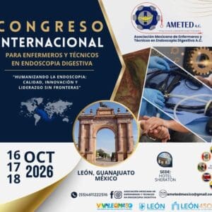 Cartel del Congreso Internacional de Enfermeros en Endoscopia Digestiva en León, Guanajuato, México.