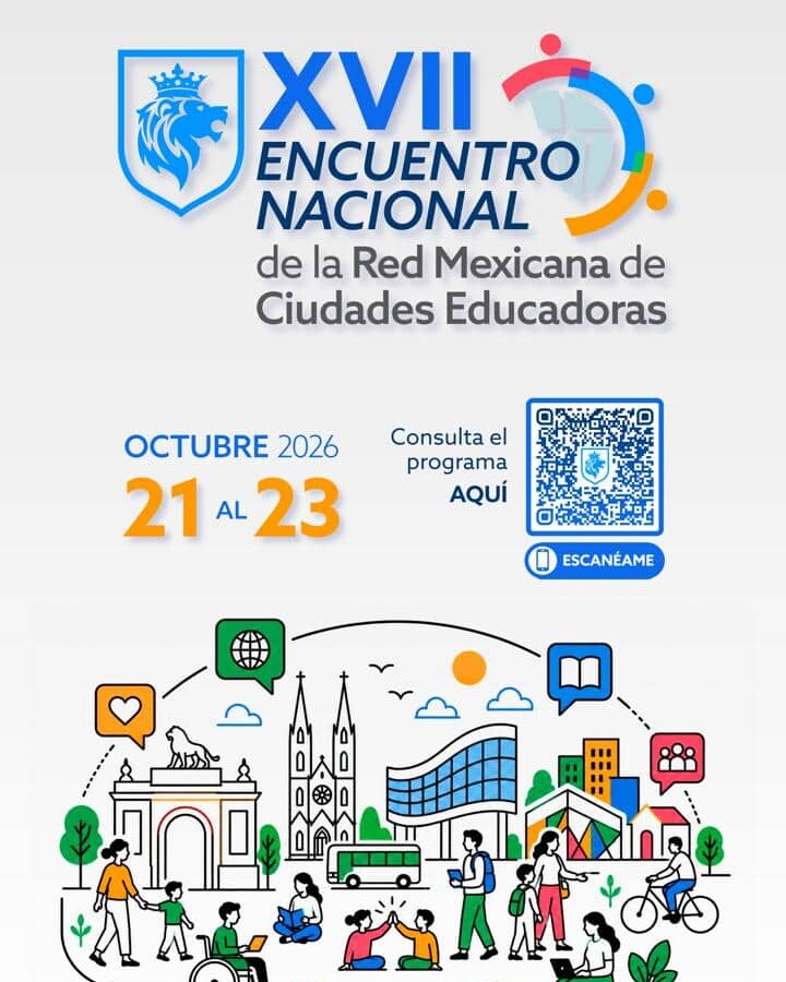 Imagen promocional del XVII Encuentro Nacional de Ciudades Educadoras en León, Guanajuato, México.