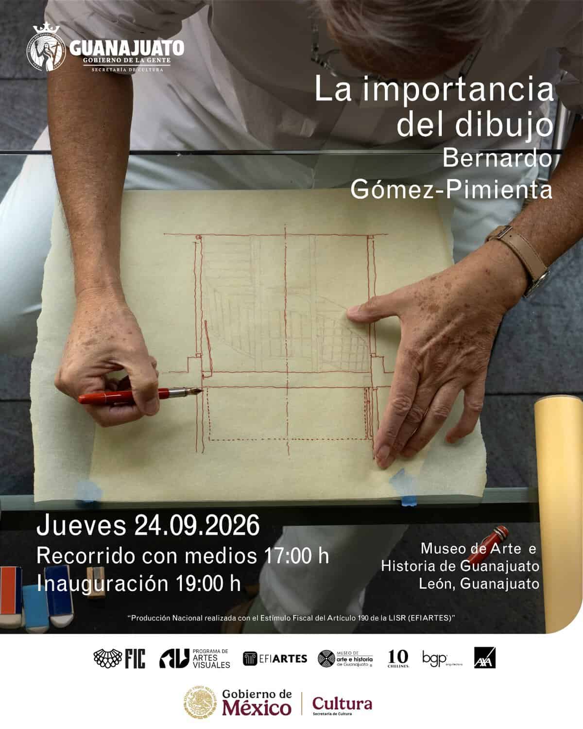 Persona dibujando un plano arquitectónico con lápiz y papel, destacando la importancia del dibujo en la arquitectura de León.