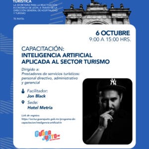 Capacitación en inteligencia artificial aplicada al sector turismo en León, Guanajuato, México.