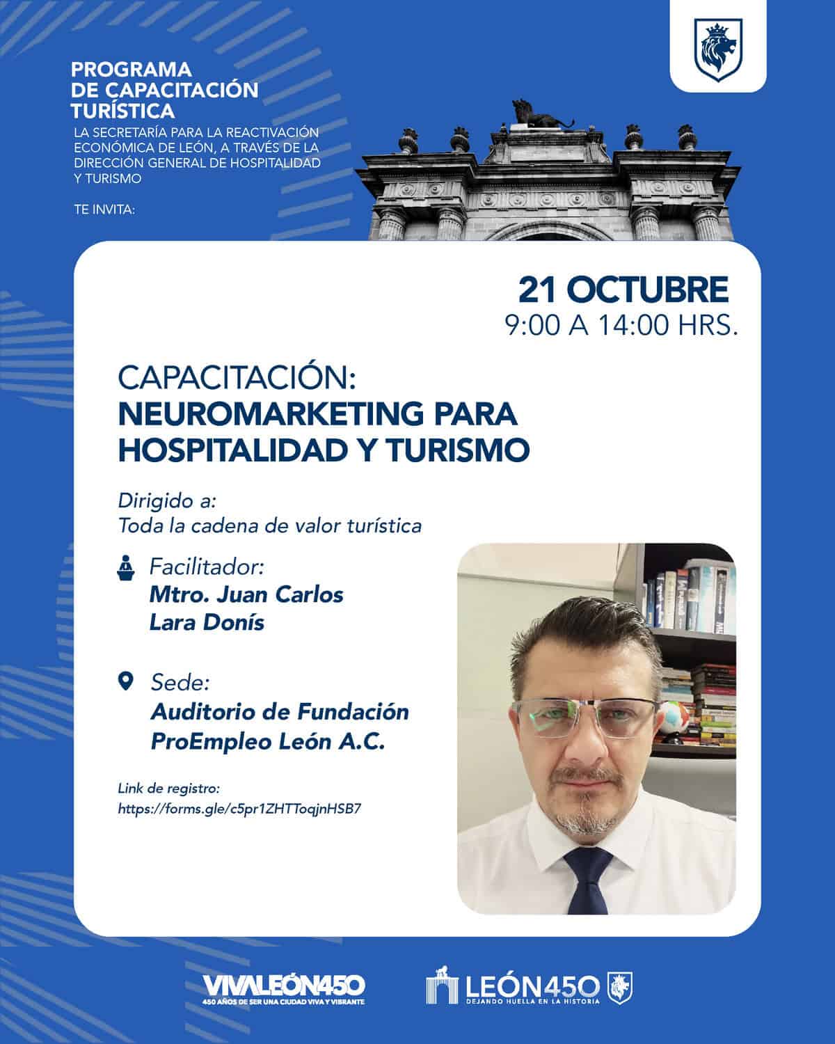Conferencia de neuromarketing para turismo y hospitalidad en León, Guanajuato, México.
