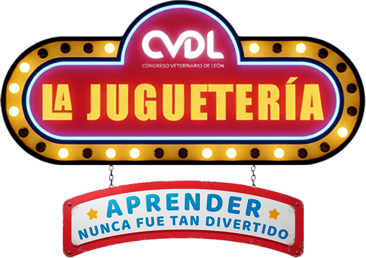 Cartel luminoso de La Juguetería en León, Guanajuato, México, con colores brillantes y diseño llamativo para atraer clientes.