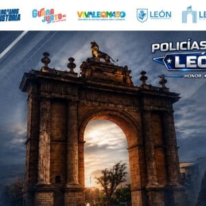 Policías y bomberos en León, Guanajuato, participando en los Juegos Latinoamericanos de Policías y Bomberos.
