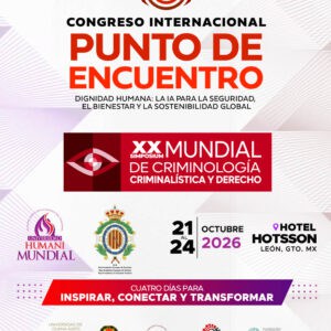 Cartel del Congreso Internacional Punto de Encuentro en León, Guanajuato, México, con detalles del evento y fechas.