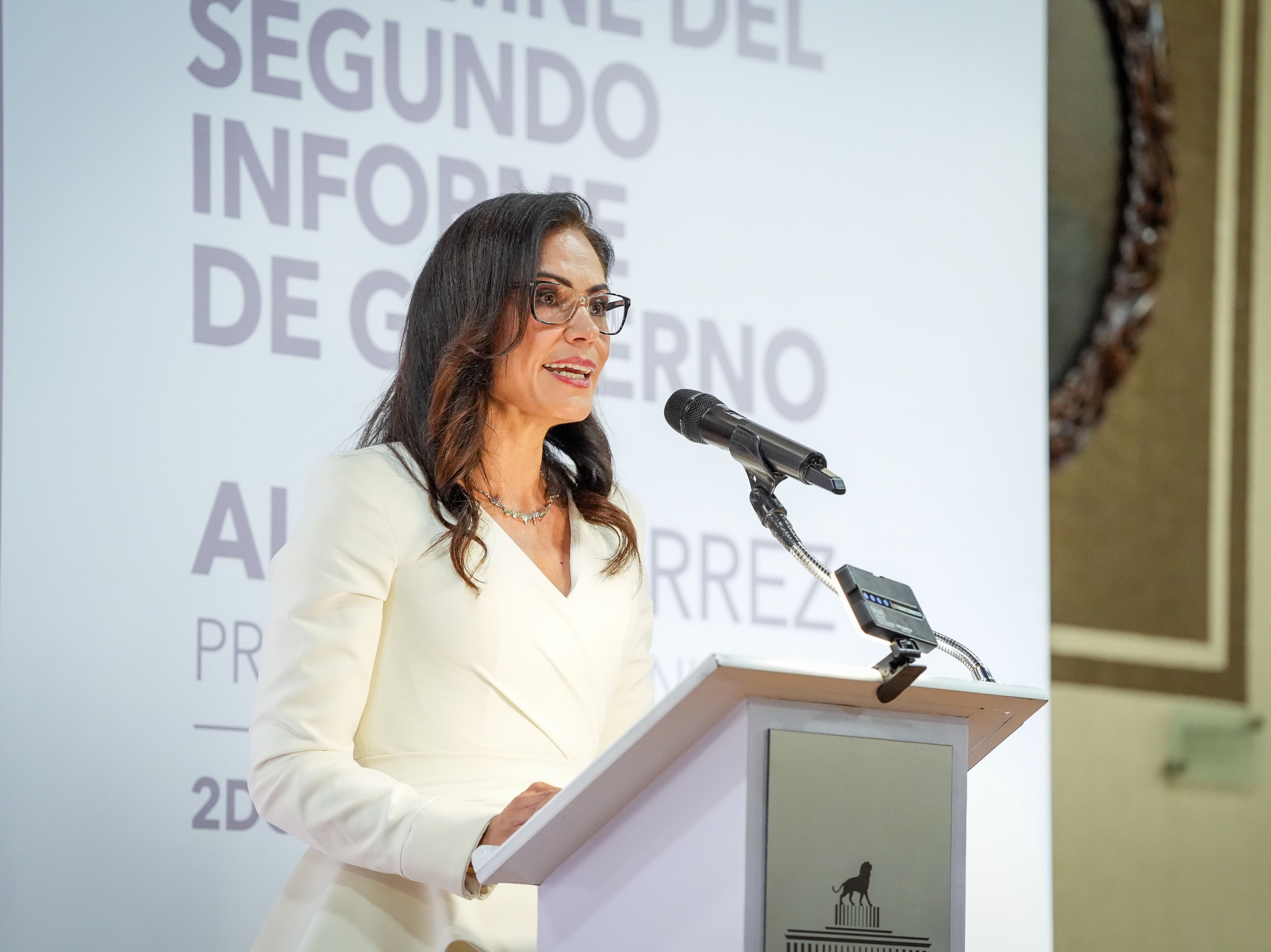 Asistimos a la Sesión Solemne de Ayuntamiento, donde nuestra Presidenta Municipal, @alegutierrez_mx…