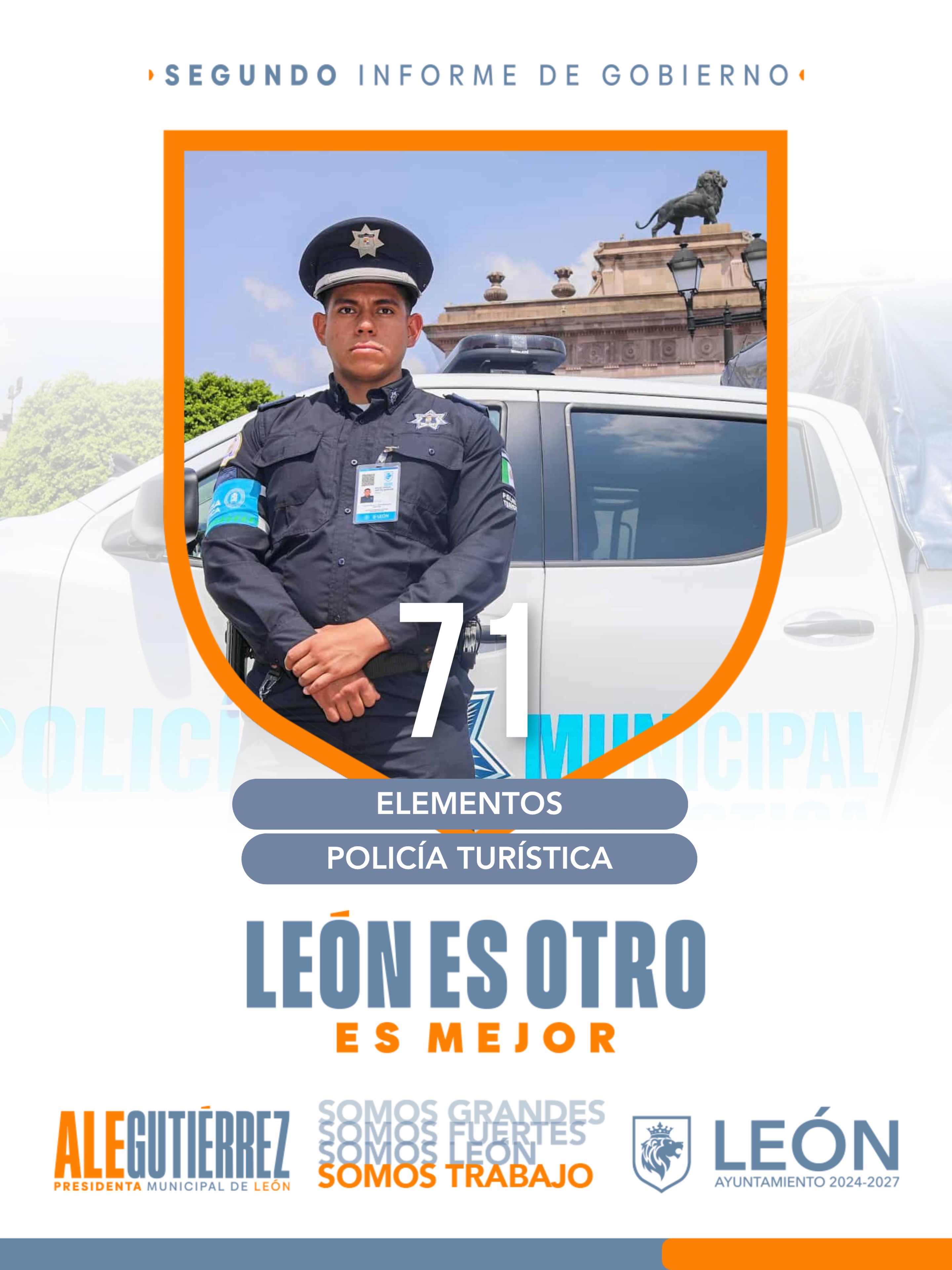 71 elementos integran la Policía Turística de León. 👮‍♀️🦁 Desde su formación…