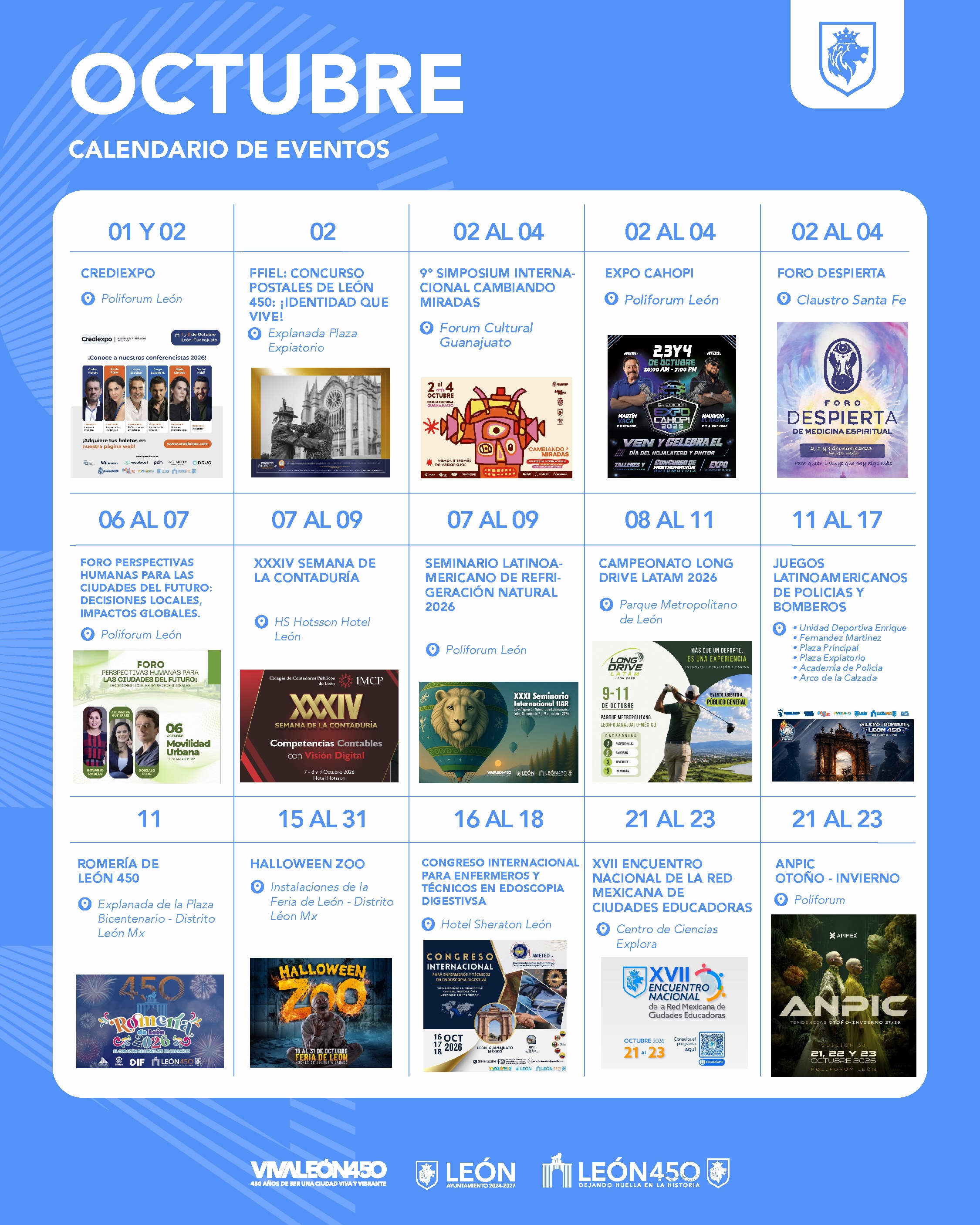 🗓️✨ ¡Octubre llega con una agenda llena de eventos! Congresos, festivales, encuentros…